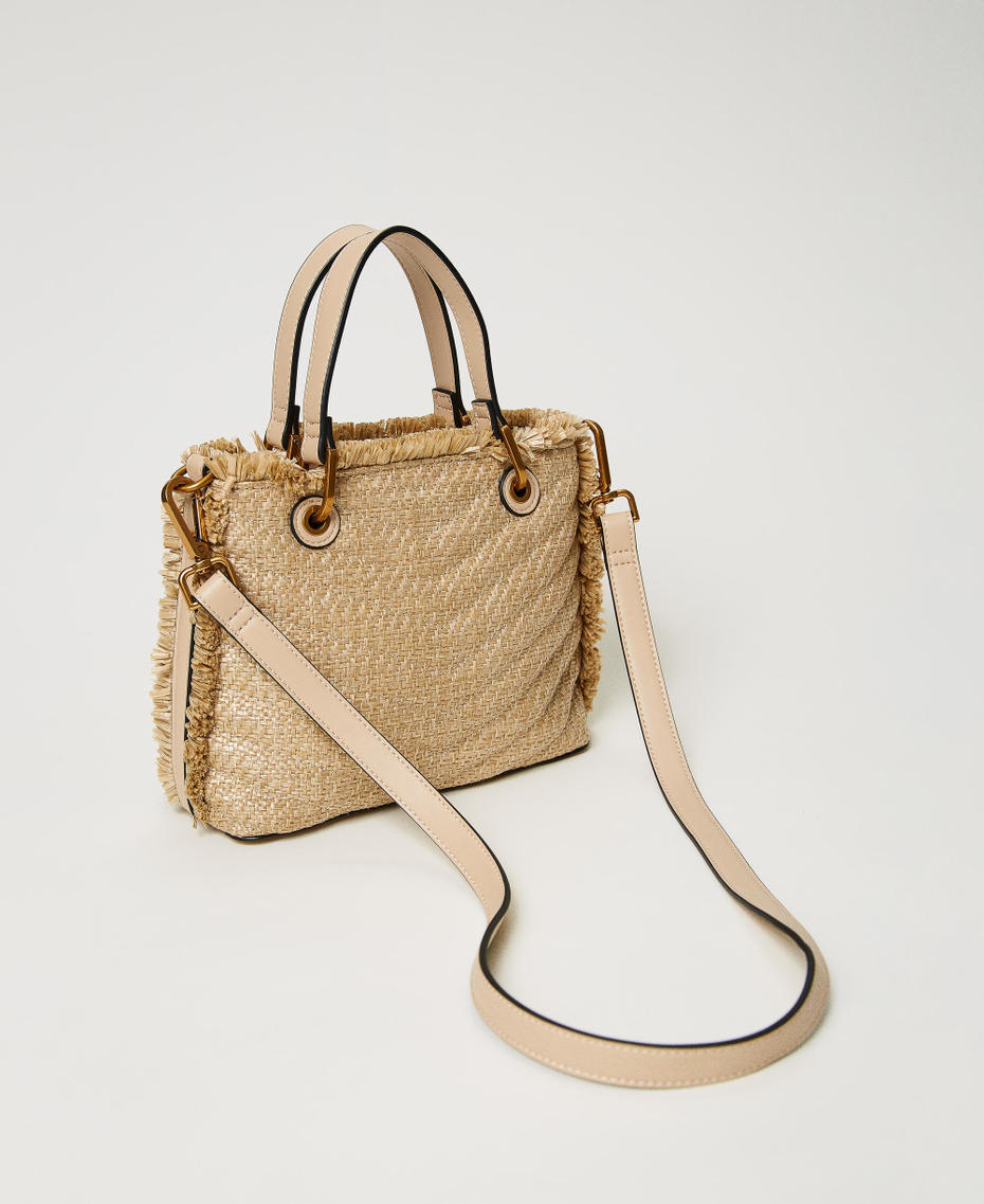 'Dreamy' medium straw shoulder bag Straw Woman 231TD8333-03