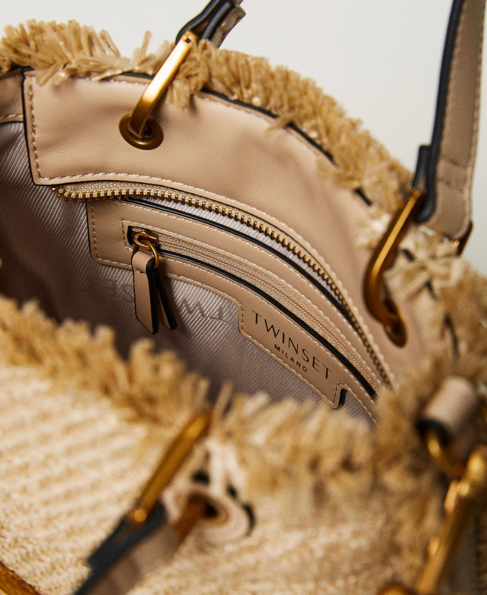 'Dreamy' medium straw shoulder bag