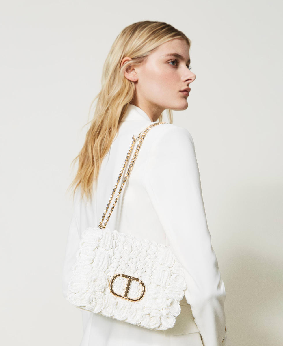 White crochet shoulder bag outlet