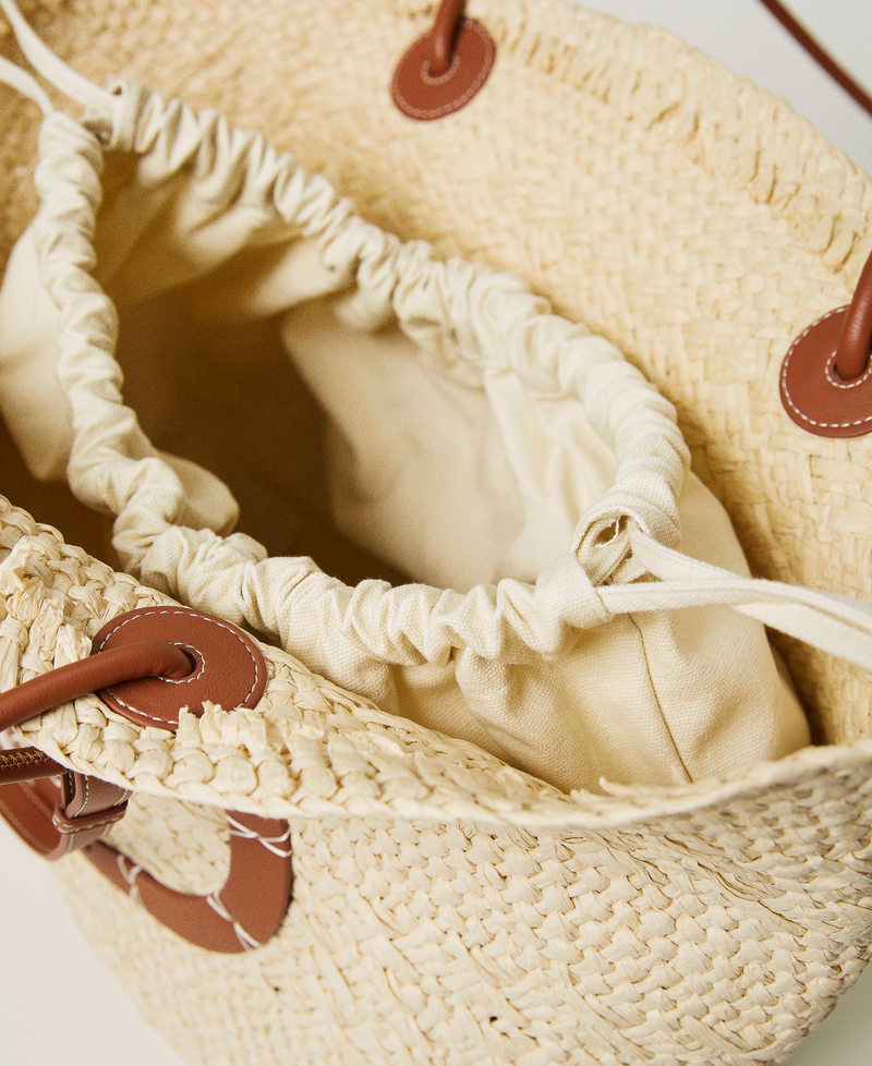 Straw shopper with logo