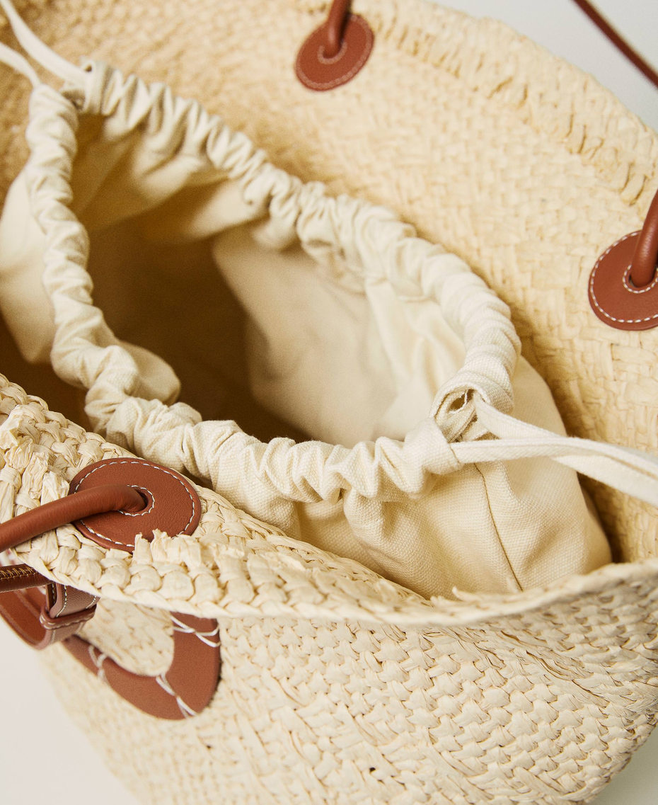 Straw shopper with logo