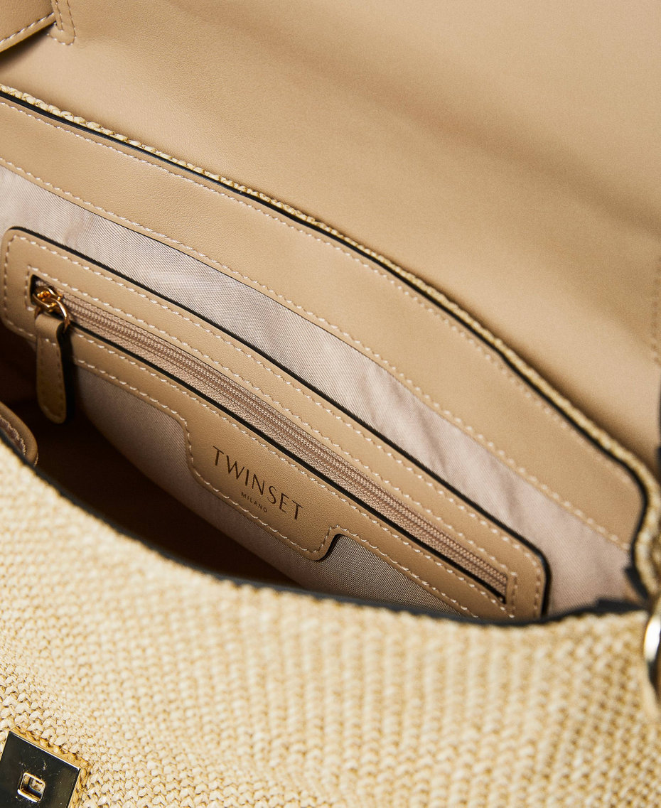 Straw-like top handle bag “Pale Hemp” Beige Woman 231TD8380_10315_04
