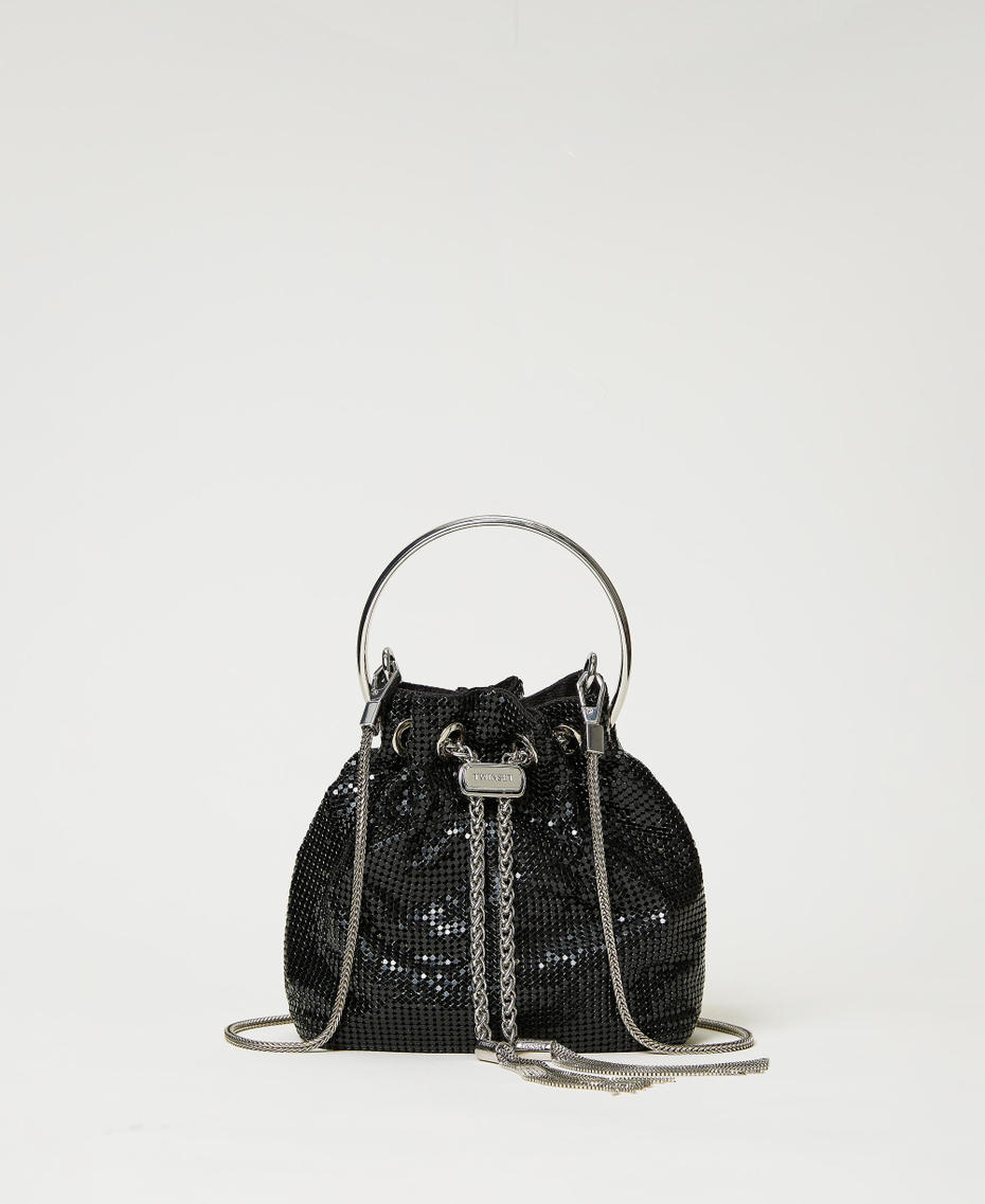 Chain mail bucket bag
