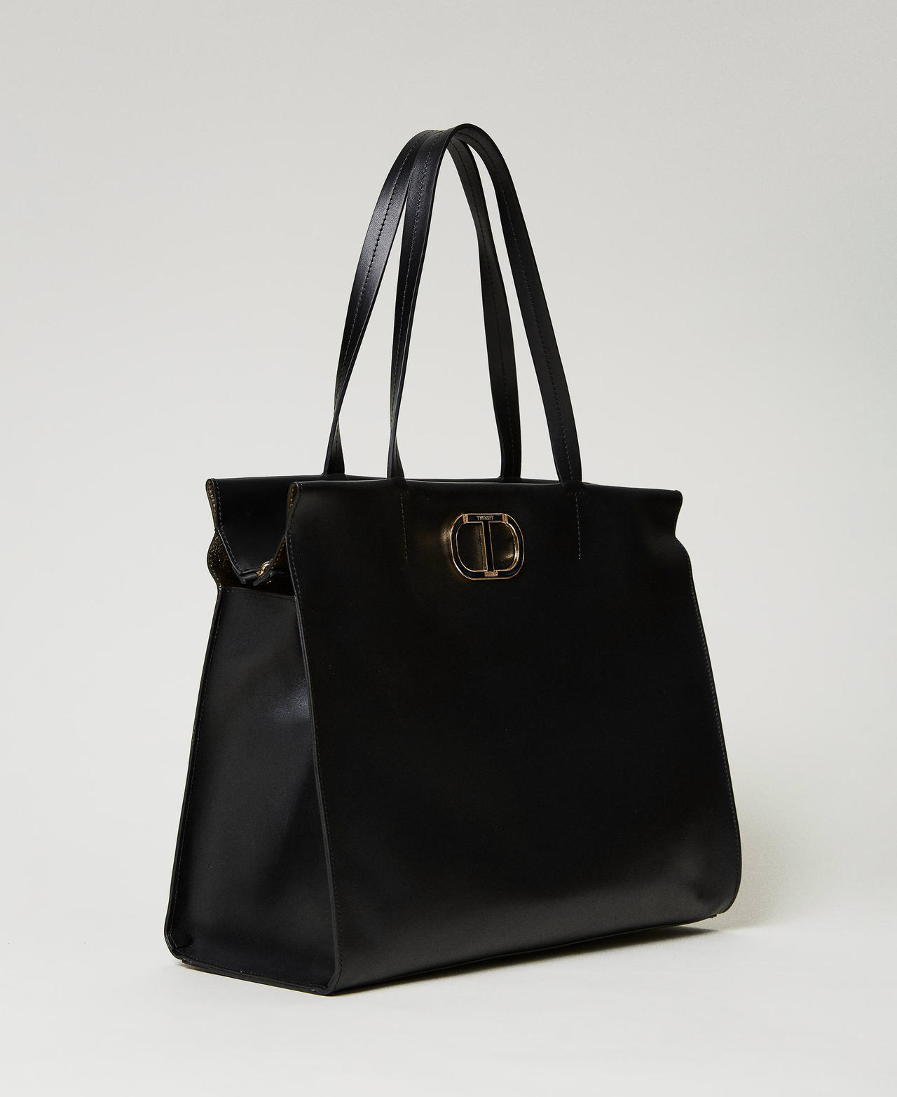 Shopper „Étoile“ aus Doubleface-Leder Schwarz Frau 231TD844A_00006_02