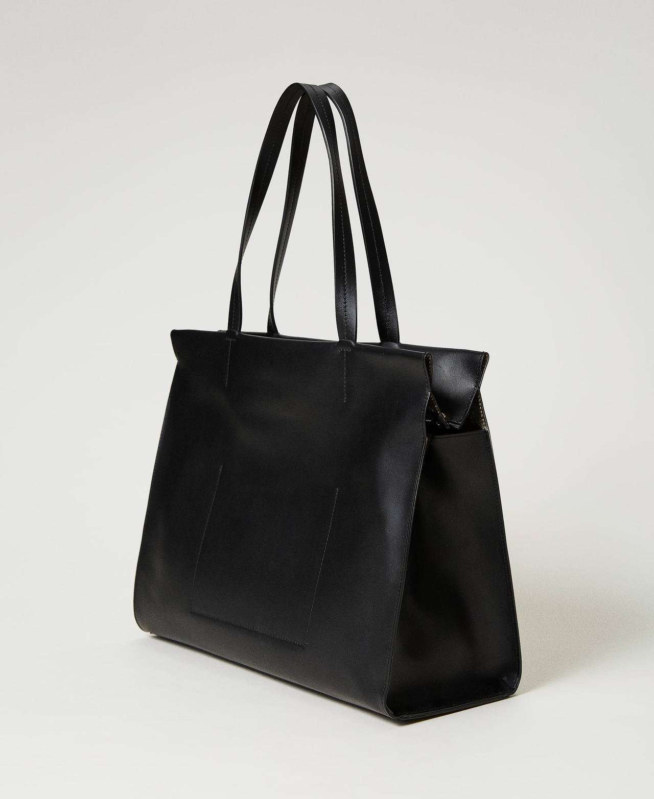 'Étoile' doubled leather shopper Leather Brown Woman 231TD844A-03