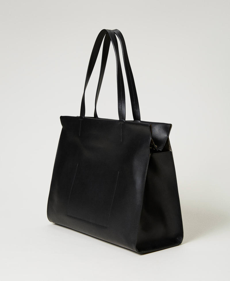 Shopper „Étoile“ aus Doubleface-Leder Schwarz Frau 231TD844A_00006_03