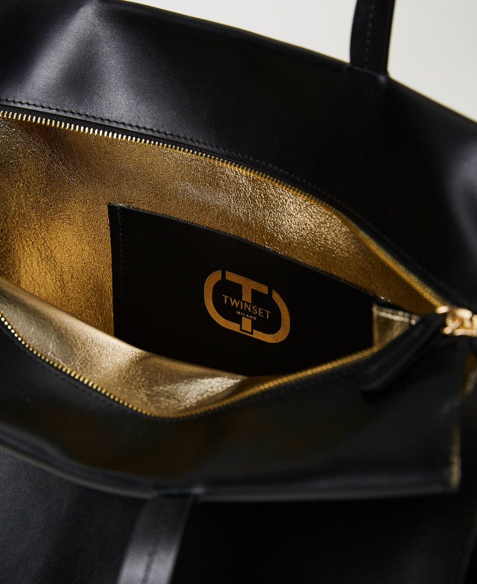 Shopper „Étoile“ aus Doubleface-Leder Schwarz Frau 231TD844A_00006_04