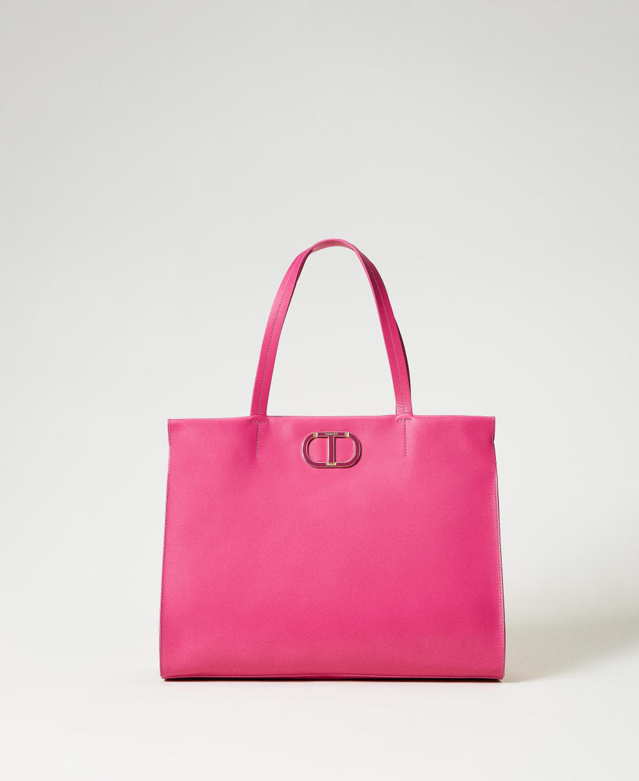 Shopper „Étoile“ aus Doubleface-Leder Pink Frau 231TD844A_00009_01