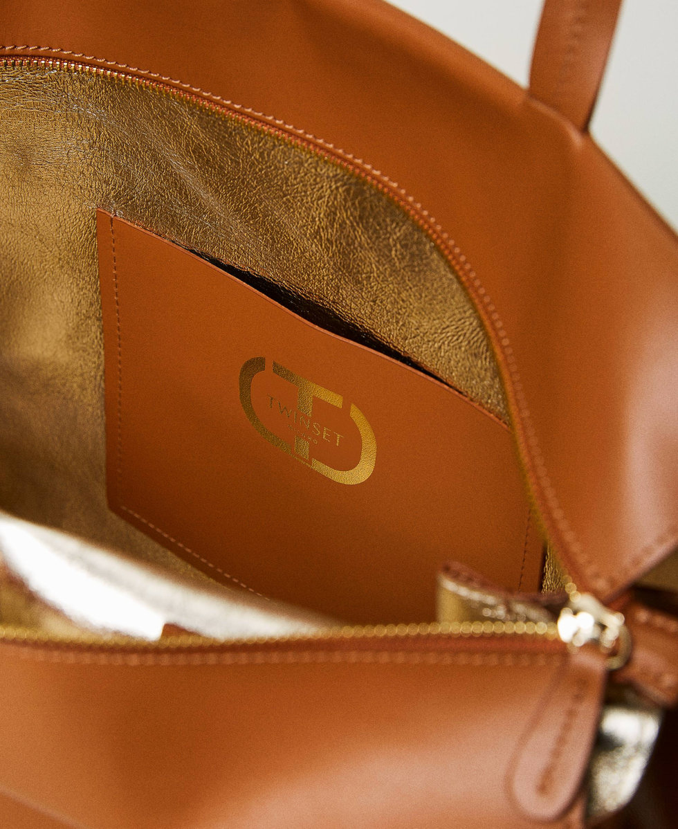 '&Eacute;toile' doubled leather shopper