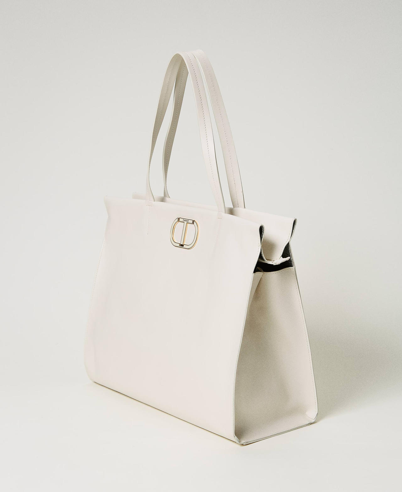 Shopper „Étoile“ aus Doubleface-Leder Mattweiß Frau 231TD844A_00526_02