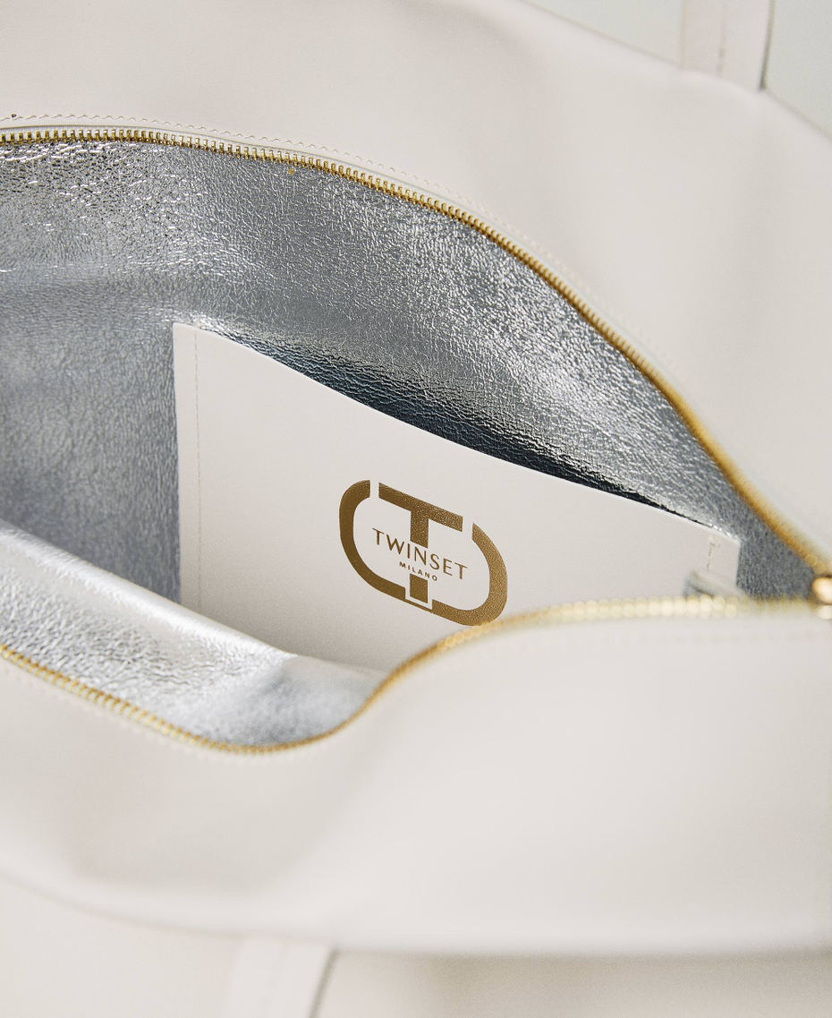 Shopper „Étoile“ aus Doubleface-Leder Mattweiß Frau 231TD844A_00526_04