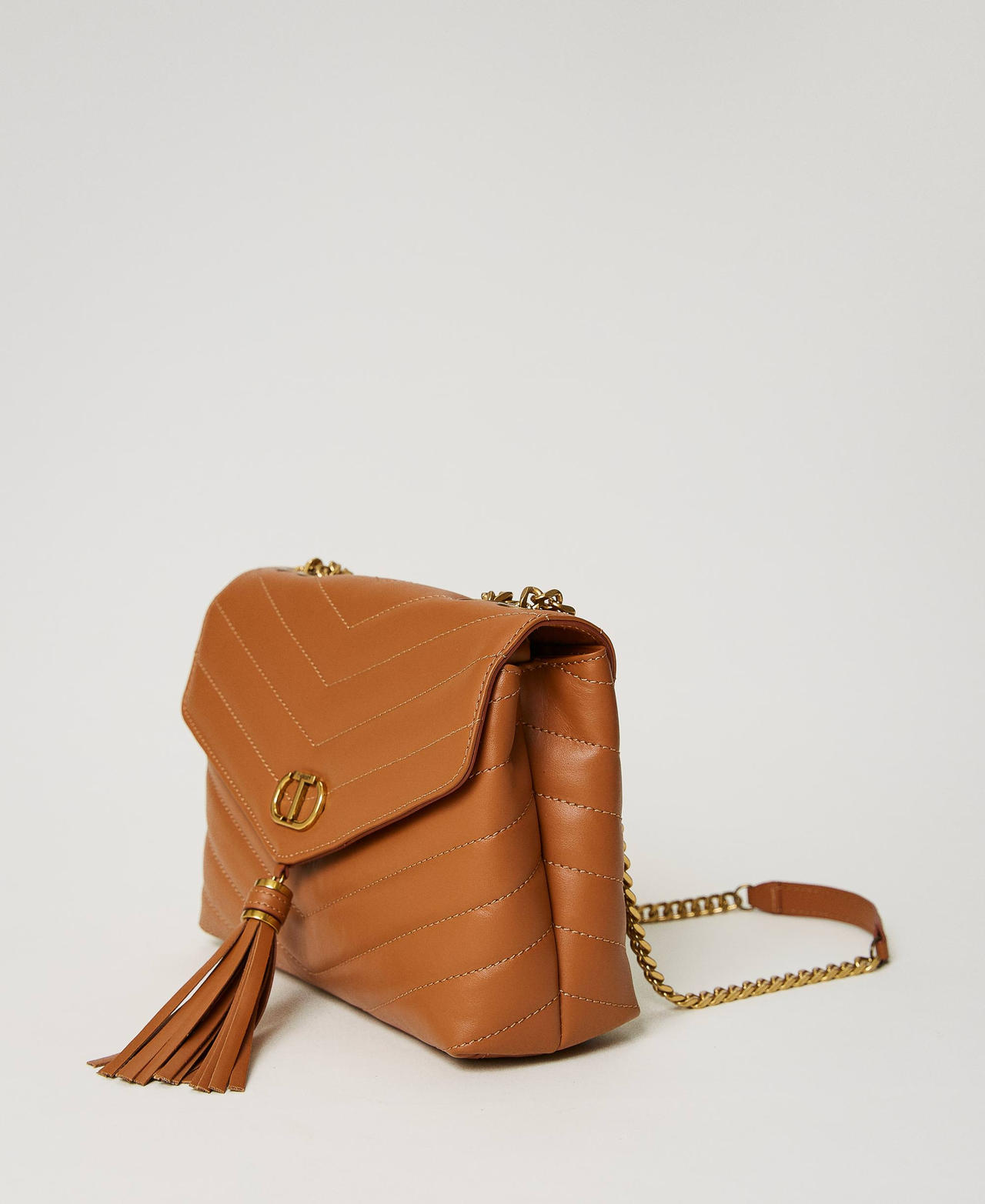 'Dreamy' medium leather shoulder bag Leather Brown Woman 231TD8450-02