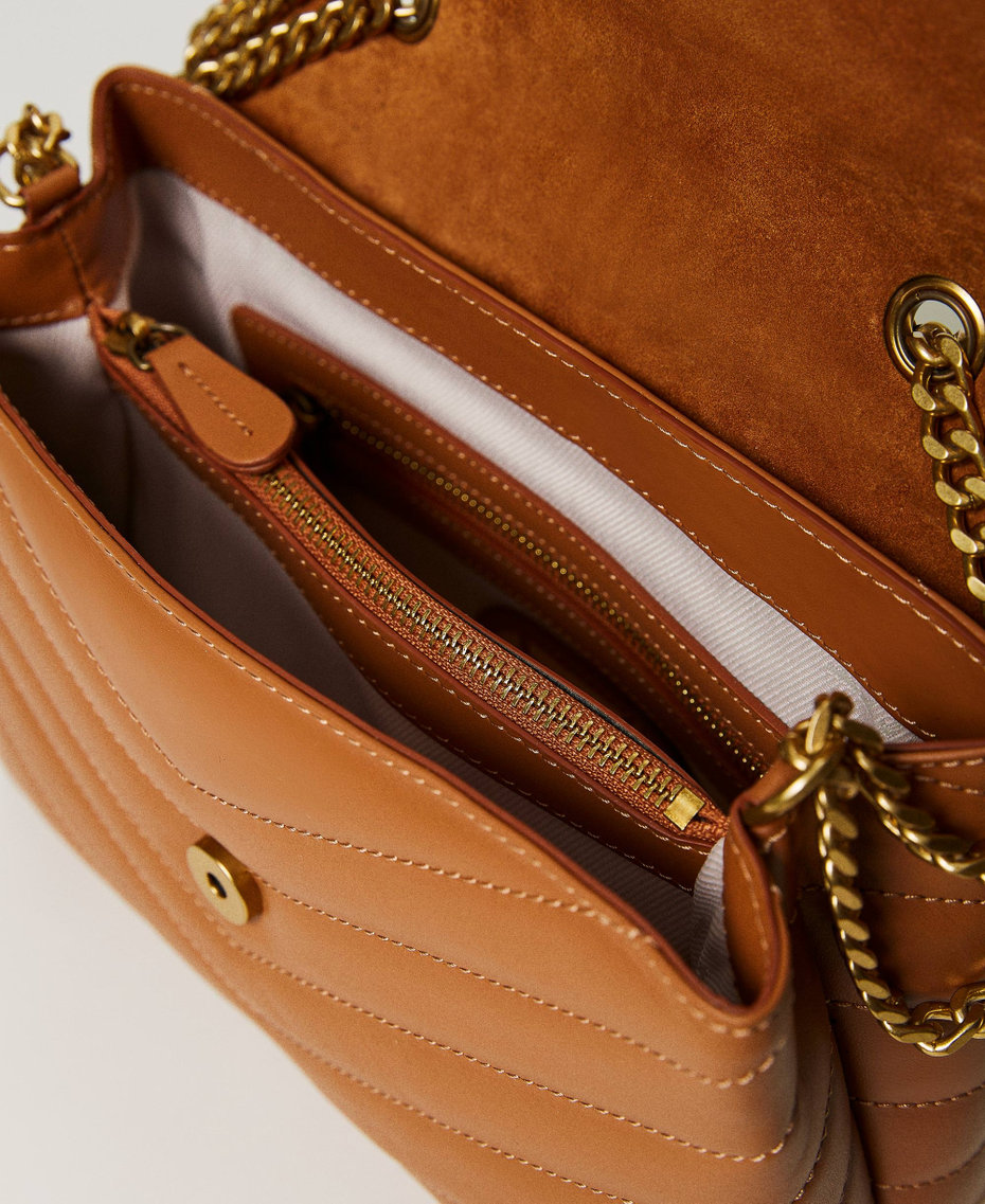 'Dreamy' medium leather shoulder bag Leather Brown Woman 231TD8450-04