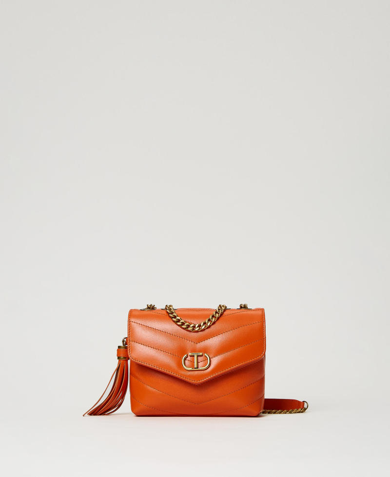 Borsa a tracolla 'Dreamy' piccola in pelle Arancio Donna 231TD8451_03345_01
