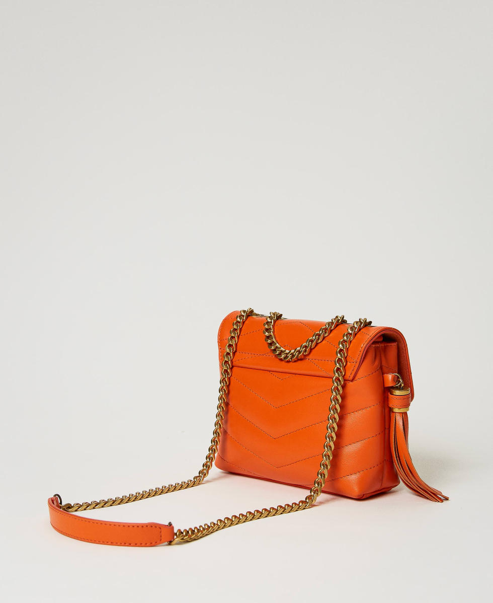Petit sac à bandoulière « Dreamy » en cuir Femme, Orange | Milano
