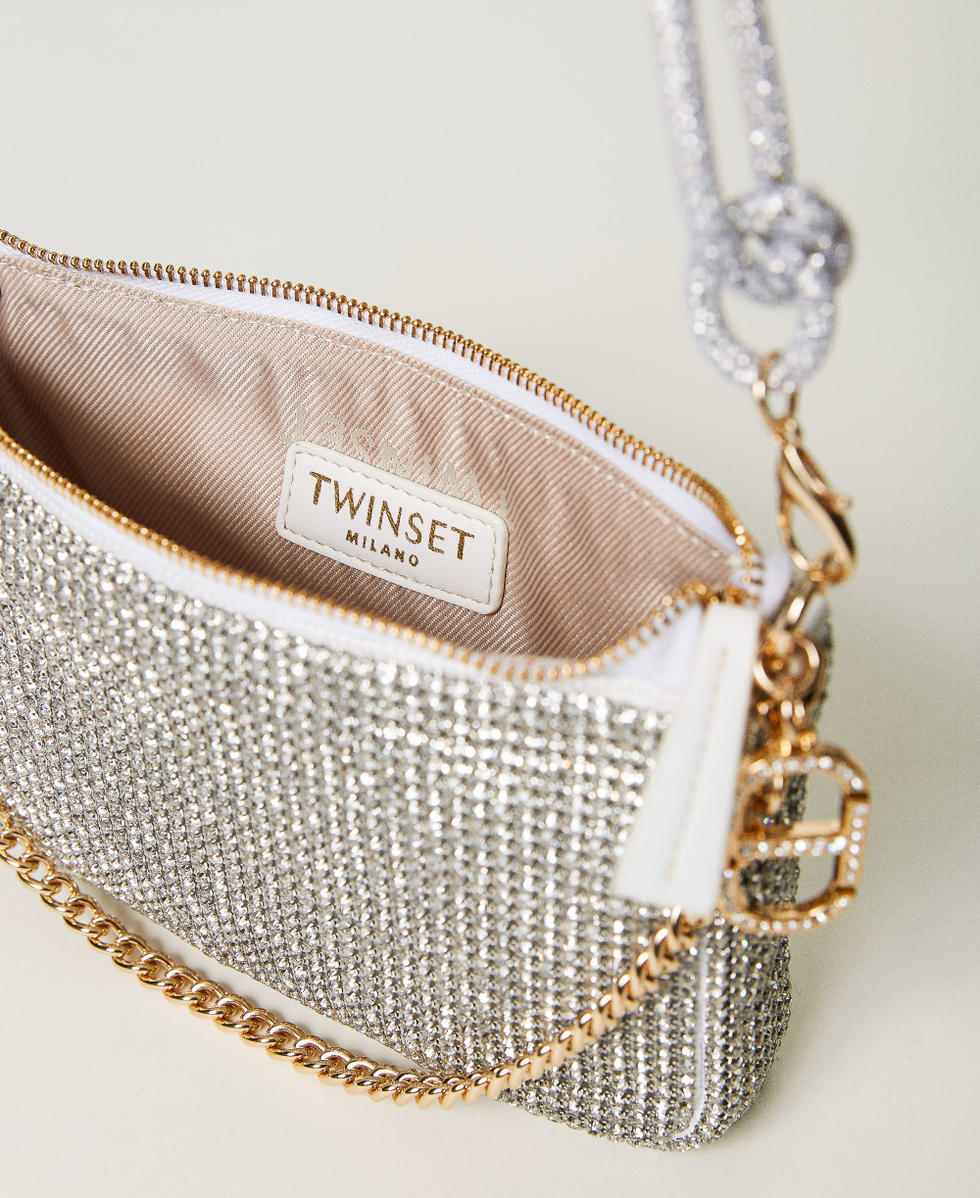 Petite' jewel shoulder bag with rhinestones and charms Woman