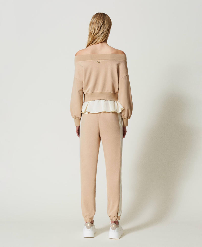 Pantalon en molleton et popeline