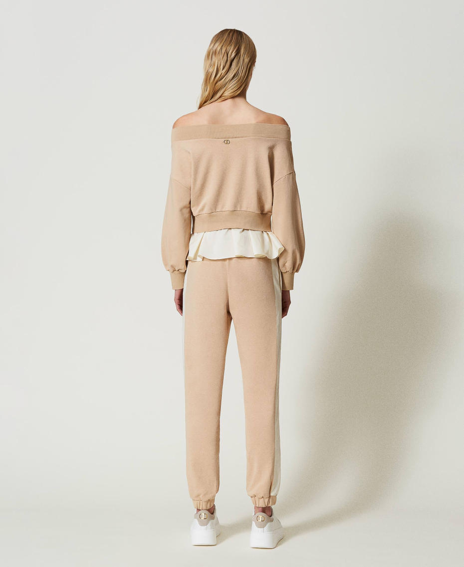 Pantalon en molleton et popeline