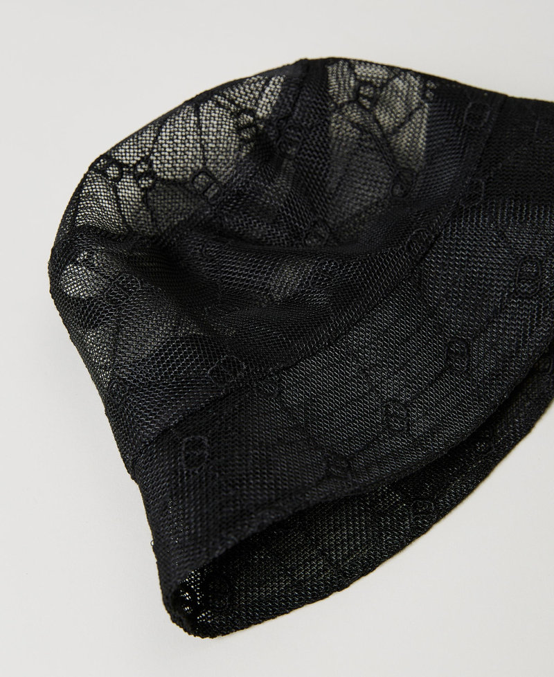 Mesh fisherman's hat with Oval T Black Woman 231TO5036-02