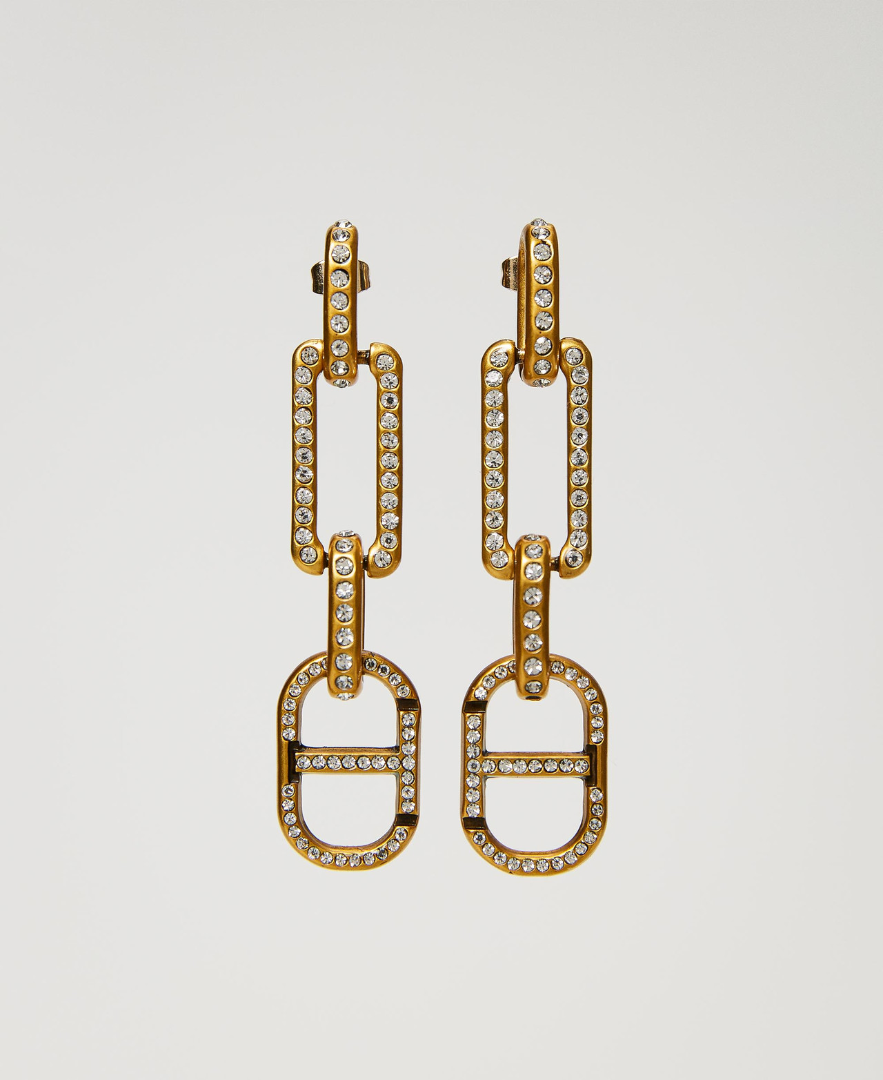 Orecchini Donna Geometrici A Goccia – Grandi Ciondoli Ovali Con Strass E Cristalli – Statement Bijou In Lega Ipoallergenica – Regalo In Confezione Regalo