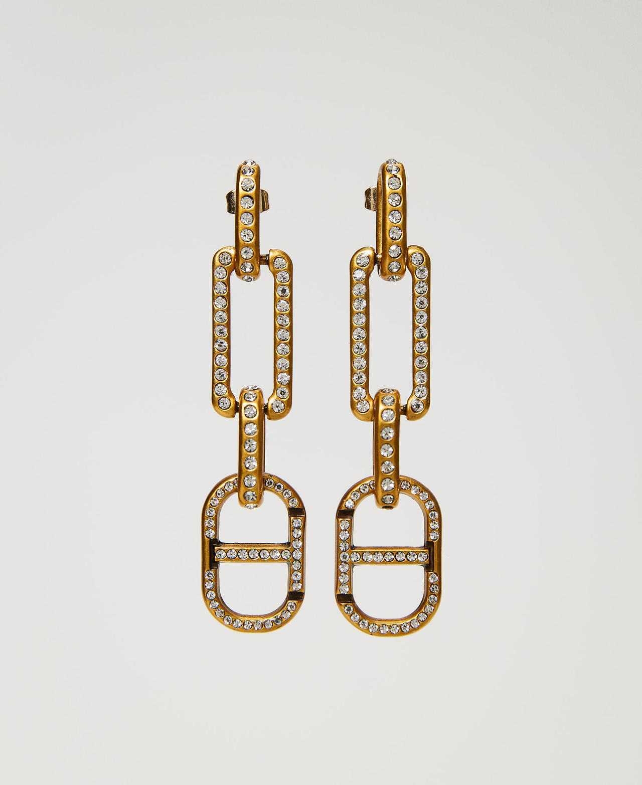 Orecchini con pendenti Oval T e strass