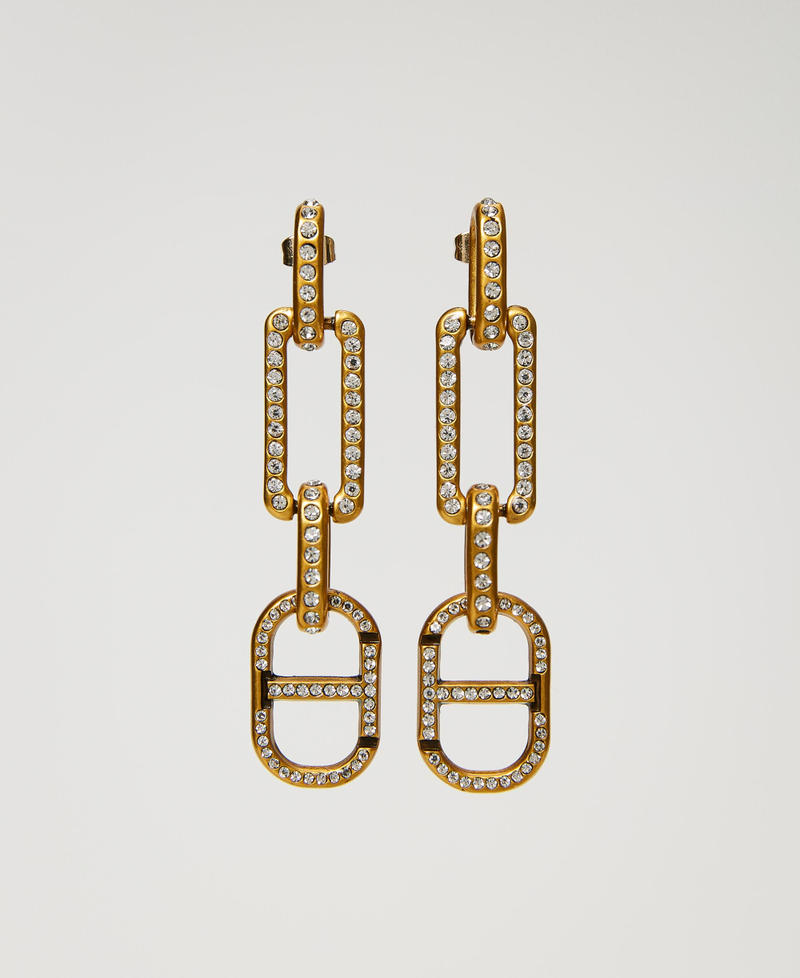 Orecchini con pendenti Oval T e strass