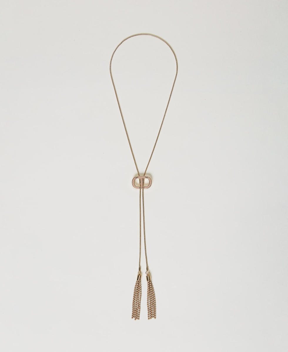 Collier chocker avec Oval T et pompons