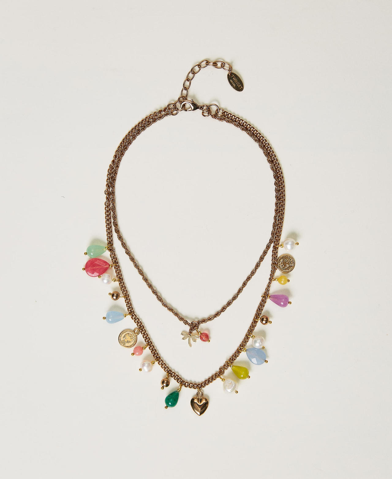 Choker with stones and pearls