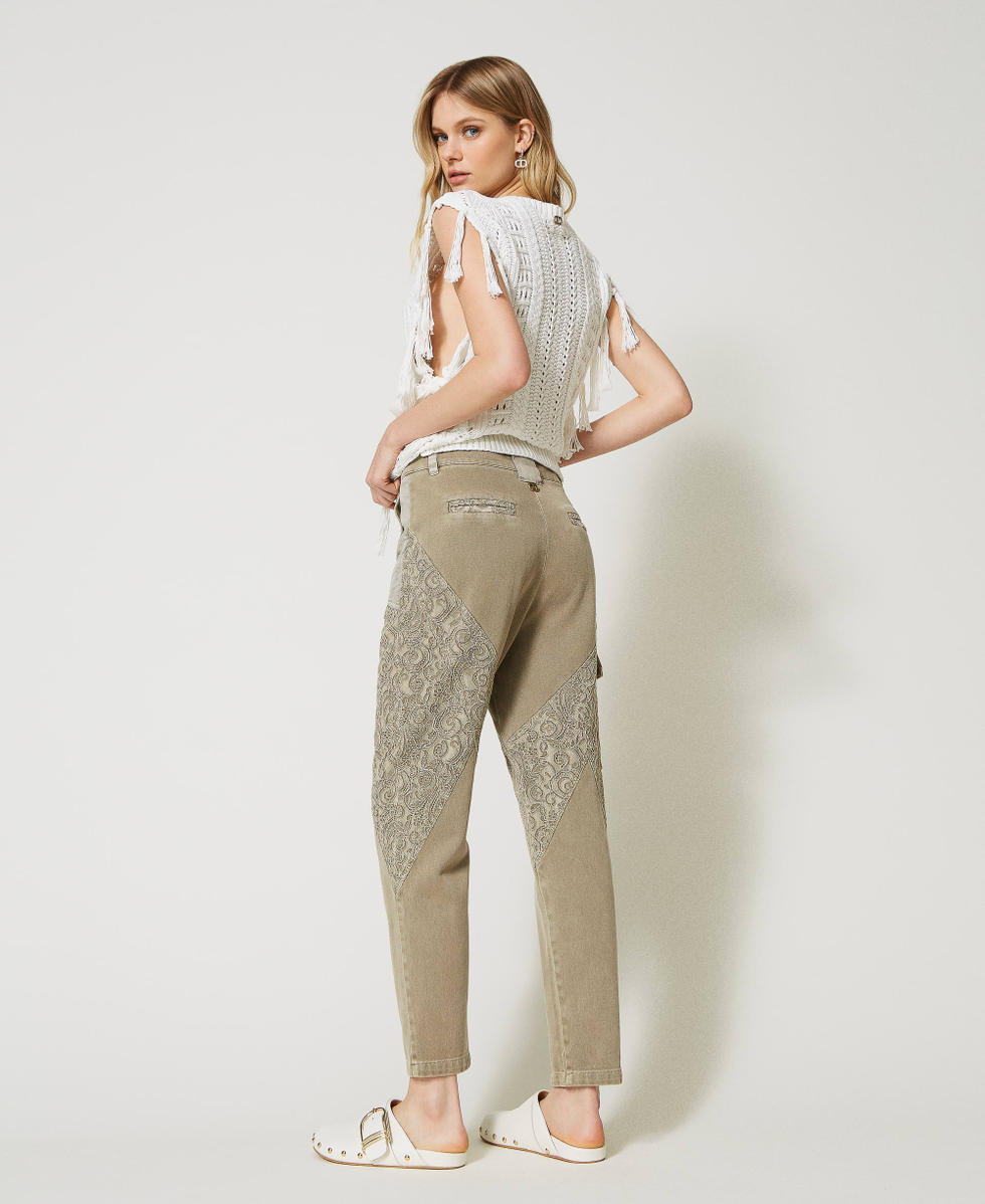 Bull cargo trousers with macramé lace