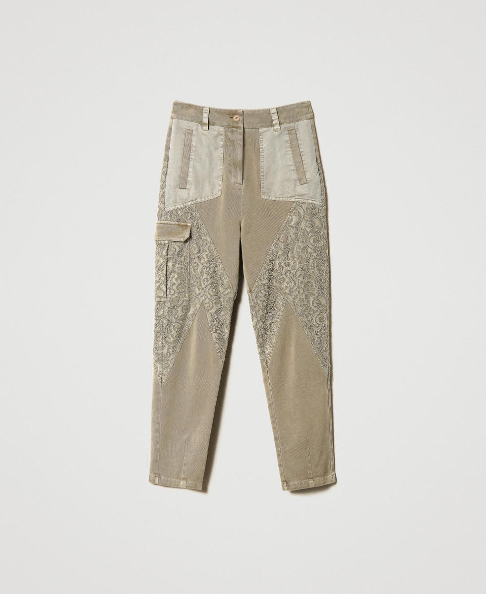 Bull cargo trousers with macramé lace