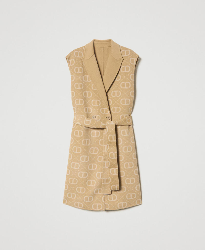 Reversible doubled wool blend gilet