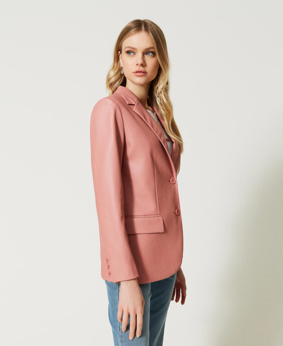 Leather-like blazer