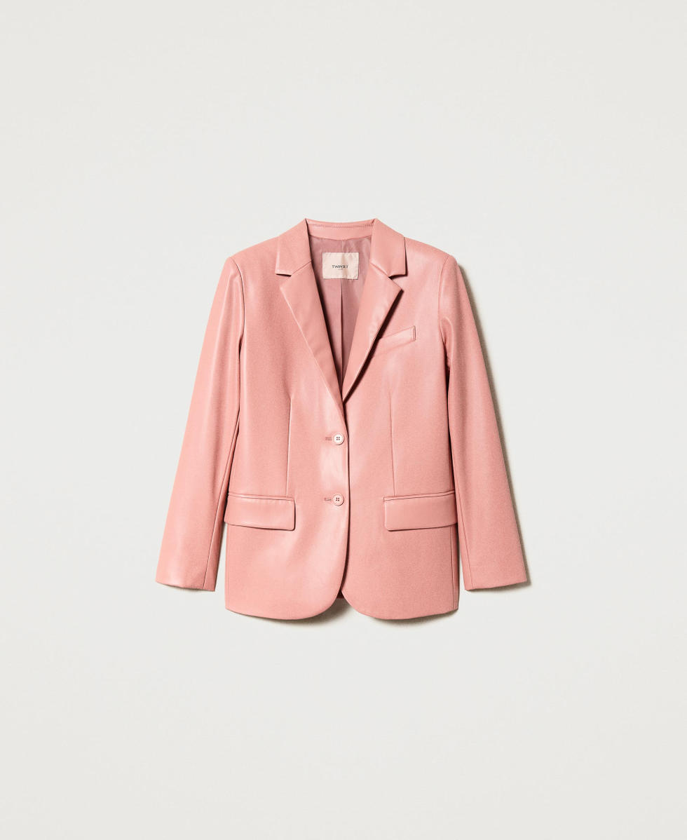 Leather-like blazer