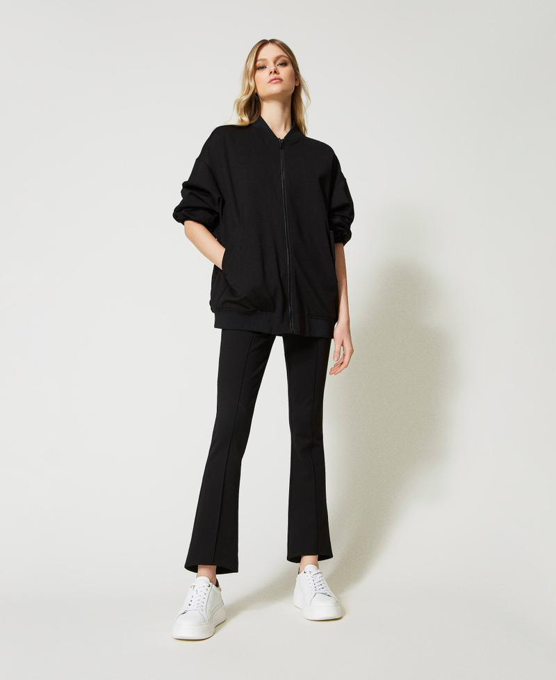 Trousers with Oval T buckle Black Woman 231TP2113-02