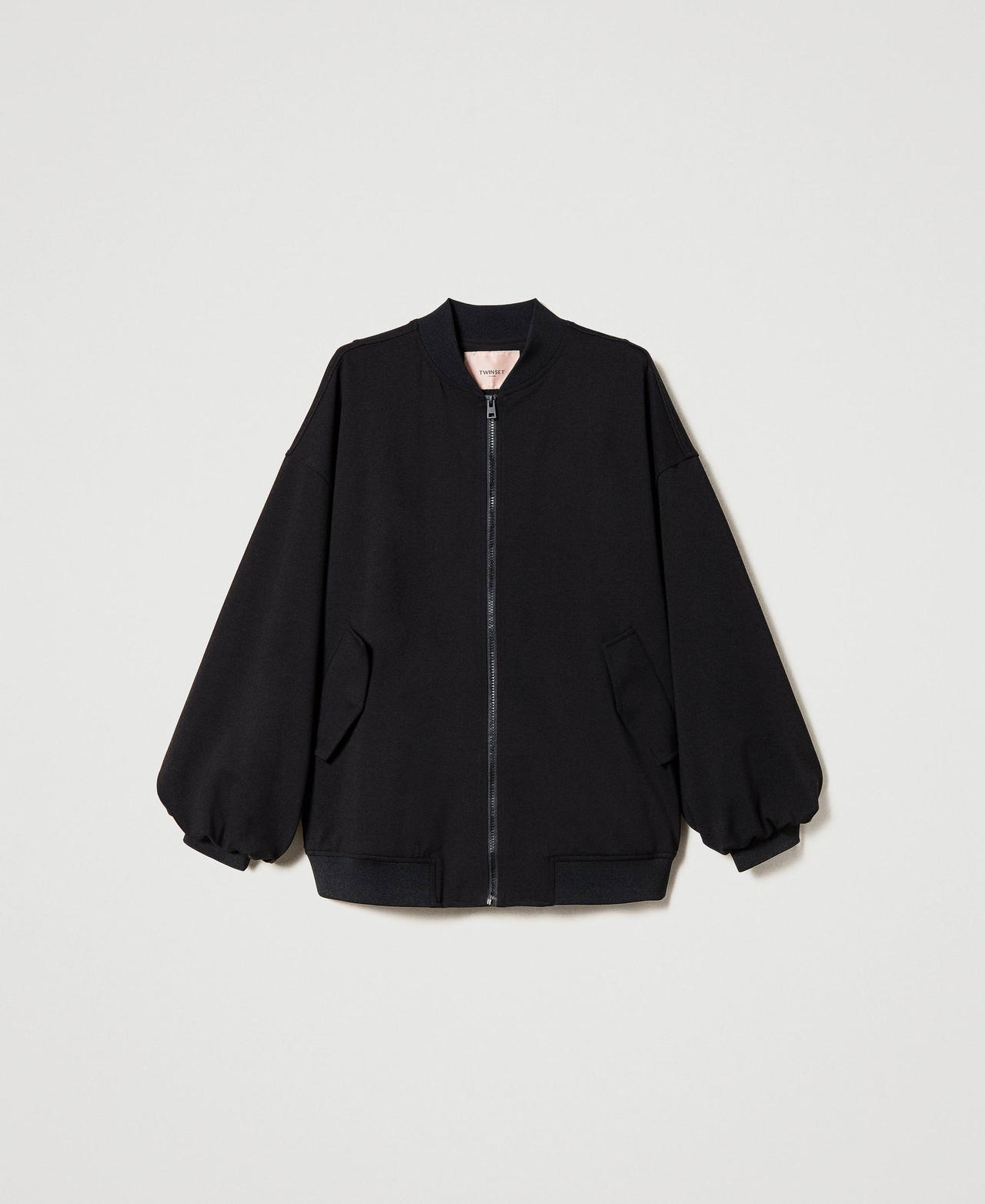 Bomber con intreccio e occhielli