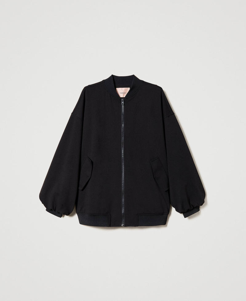 Bomber con intreccio e occhielli