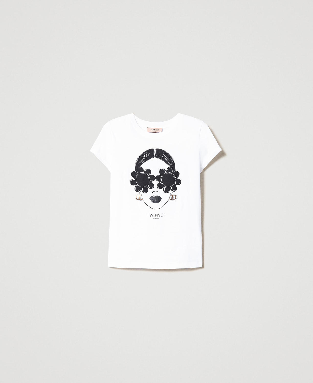 T-shirt with print White Woman 231TP2136_00001_0S