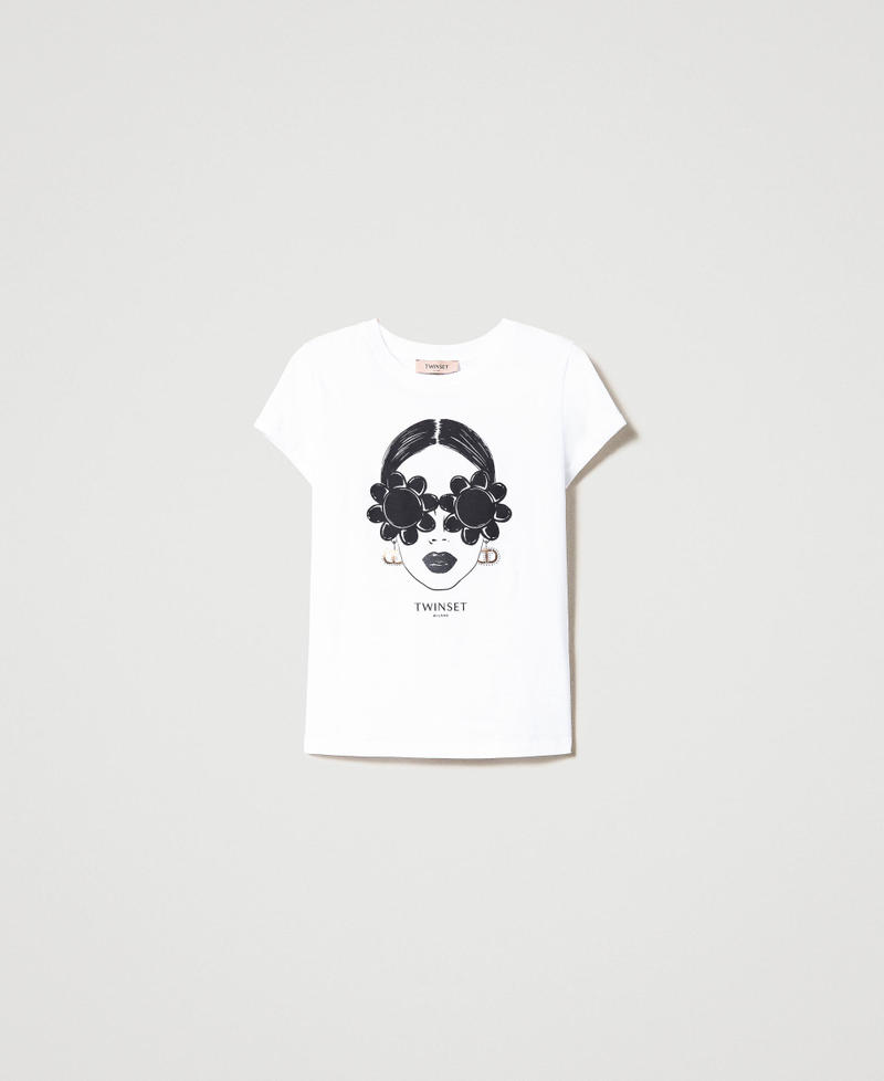 T-shirt with print White Woman 231TP2136_00001_0S