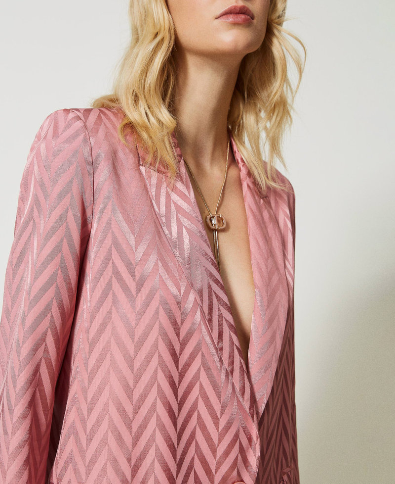 Chevron jacquard blazer