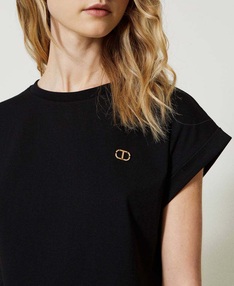 T-shirt avec Oval T strassé