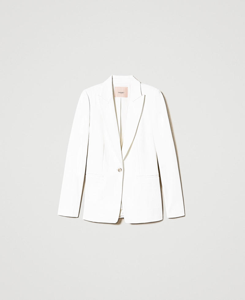 Blazer with Oval T button White Snow Woman 231TP2181-0S