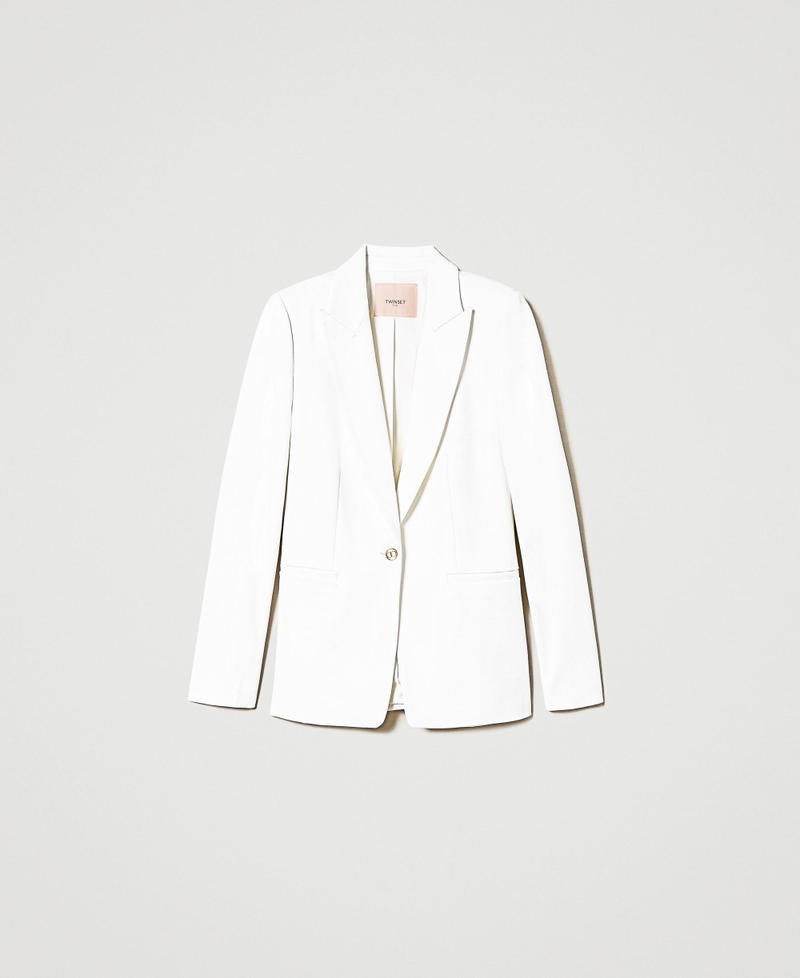 Blazer with Oval T button White Snow Woman 231TP2181_00282_0S