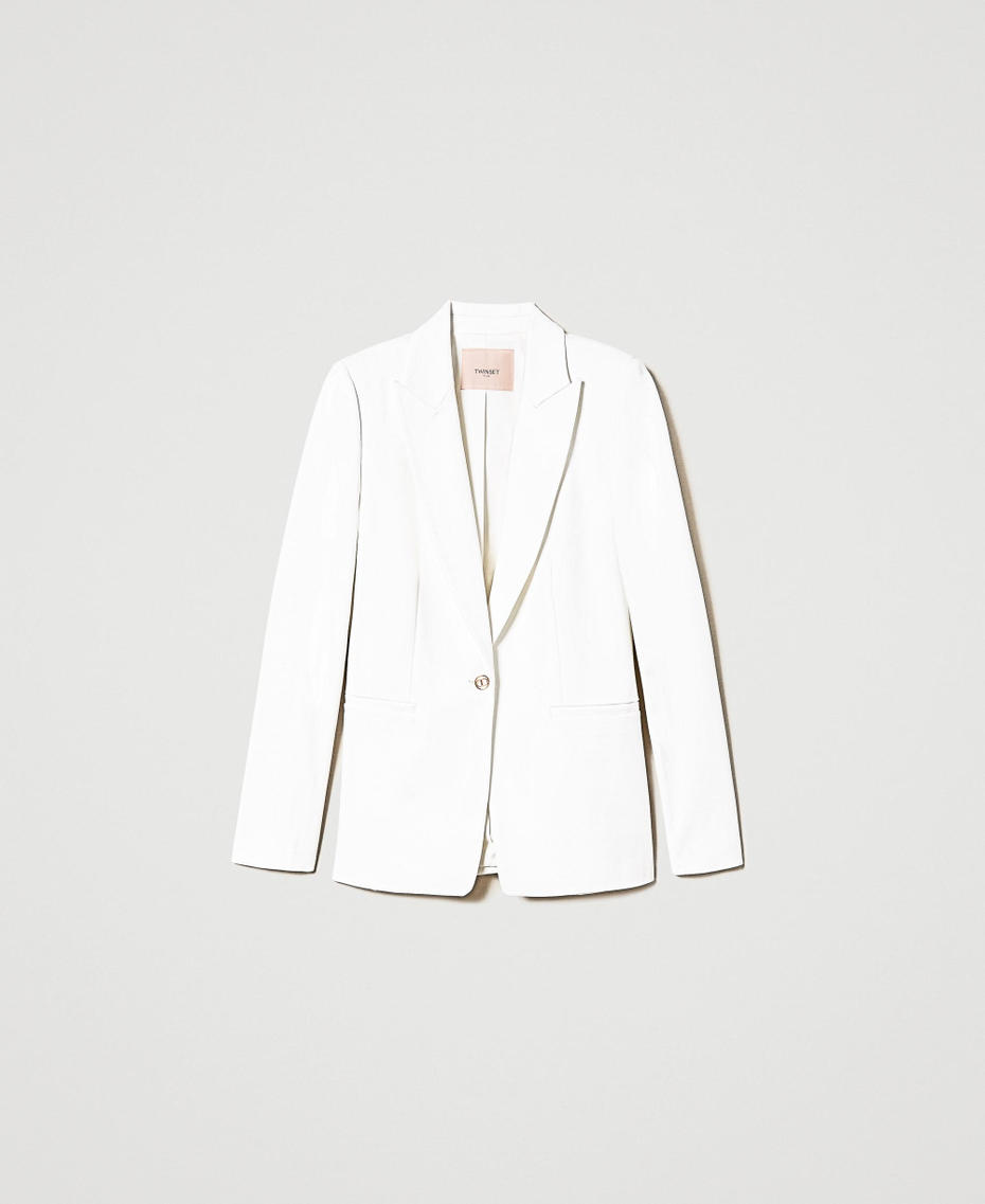 Blazer with Oval T button White Snow Woman 231TP2181_00282_S0