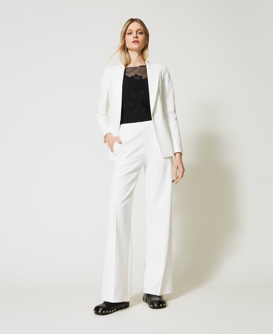 Blazer with Oval T button White Snow Woman 231TP2181_00282_0T