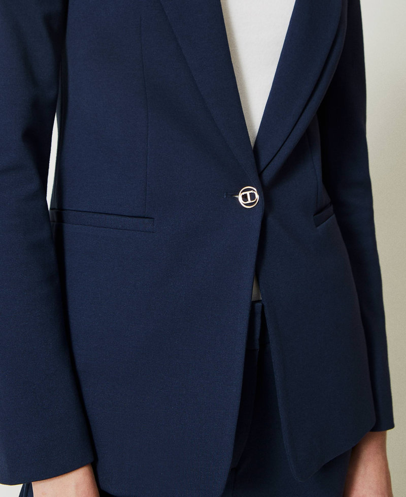 Blazer with Oval T button Indigo Woman 231TP2181_00384_06