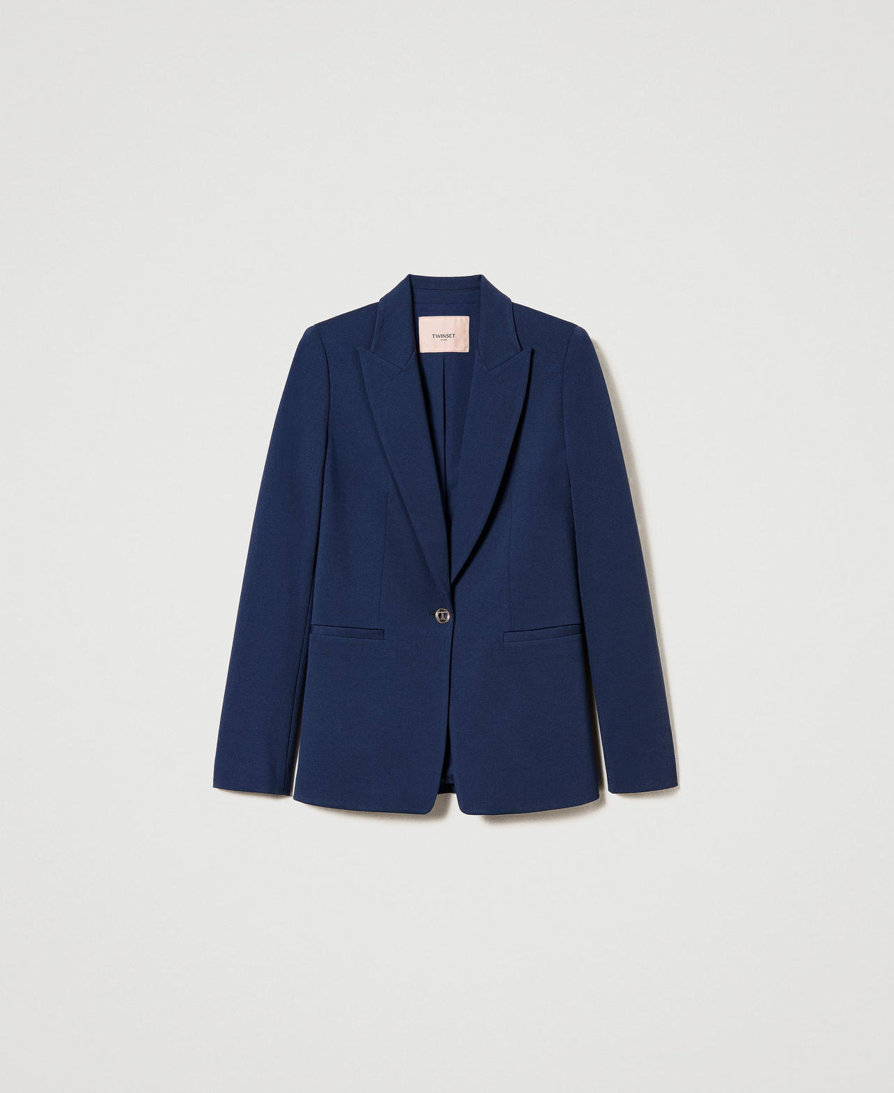 Blazer with Oval T button Indigo Woman 231TP2181_00384_0S