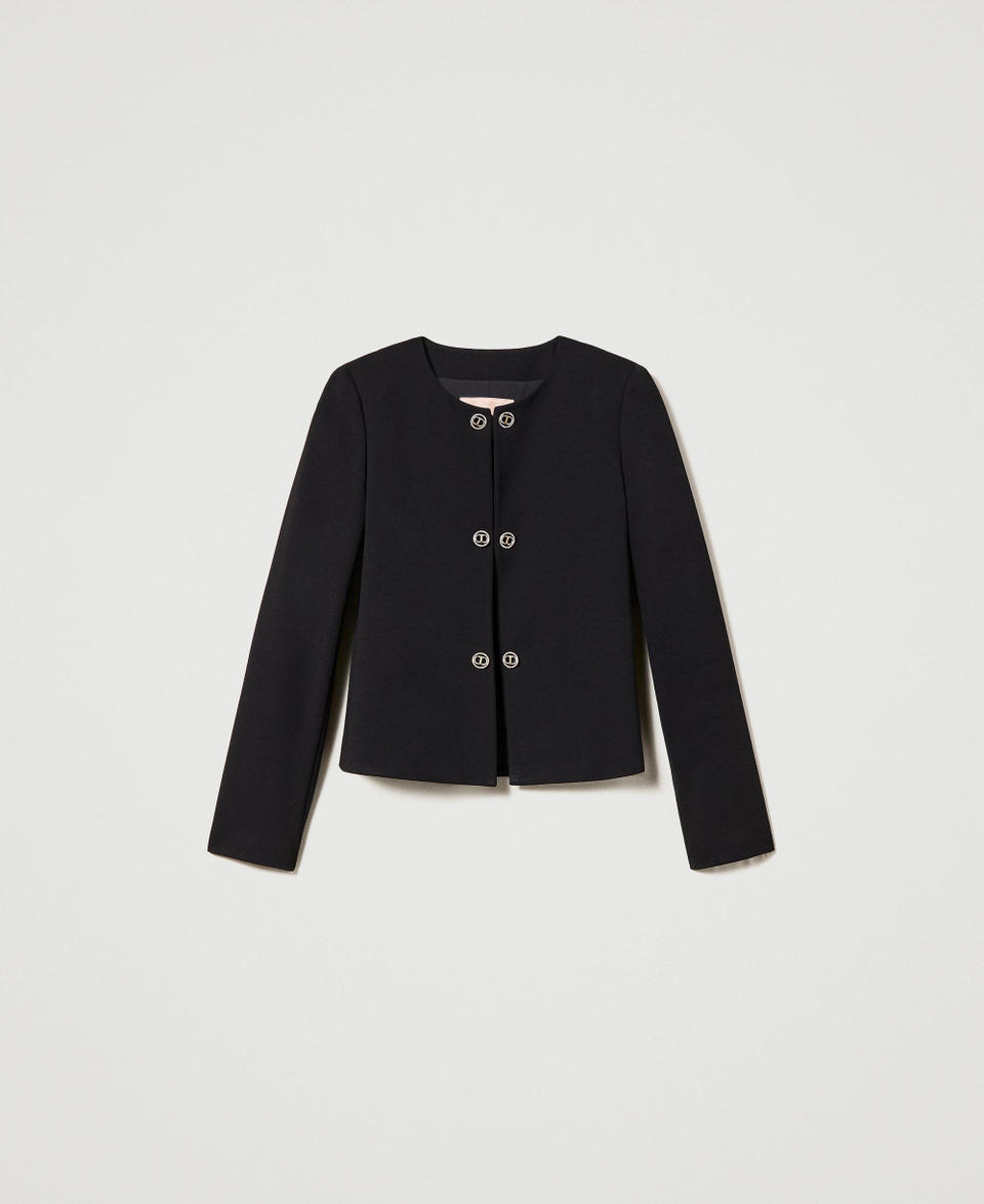 Chaqueta corta con botones Oval T