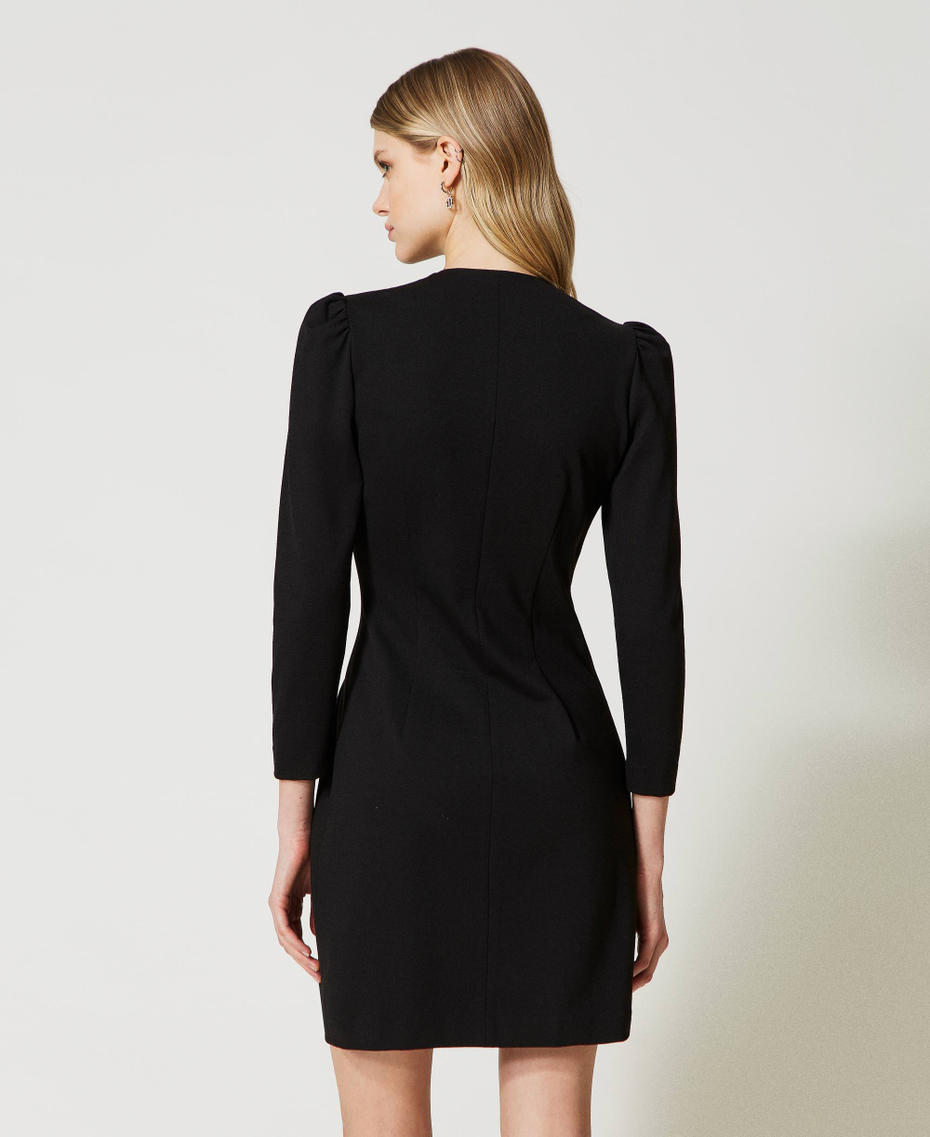 Wrap-around dress with Oval T buttons