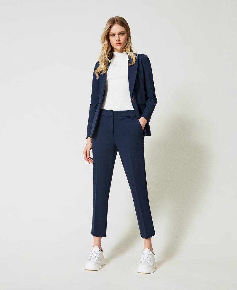 Cropped cigarette trousers