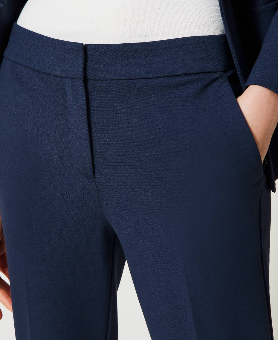 Cropped cigarette trousers